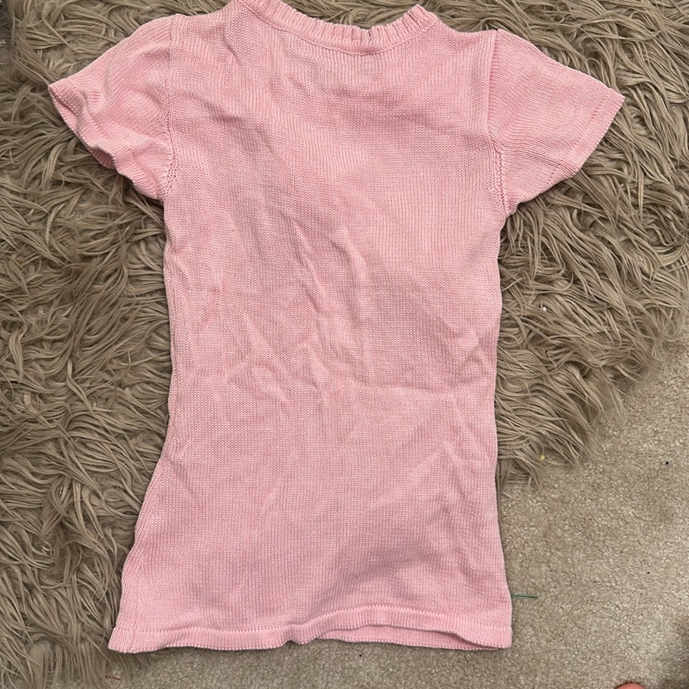 New ANDREEVA Knit Top With Crochet Details in Pink - Picture 5 of 5